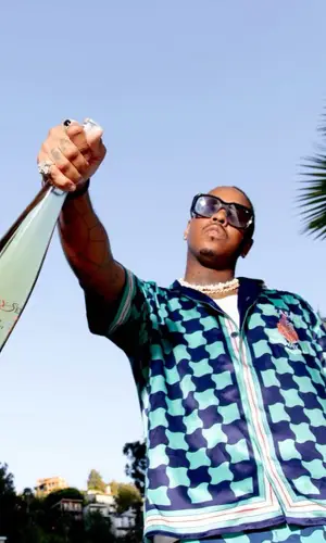 Jeremih wearing Loewe eyewear