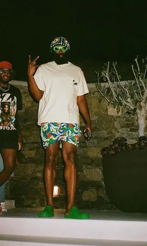 James Harden wearing Marni shorts