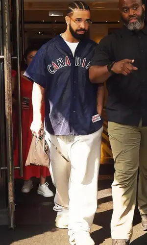 Drake wearing Molson Canadian jersey