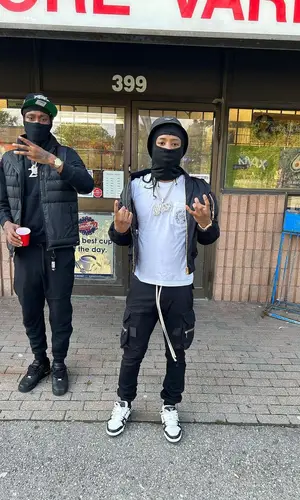 Pressa wearing Louis Vuitton sneakers