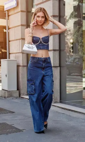 Chiara Ferragni wearing Self-Portrait pants