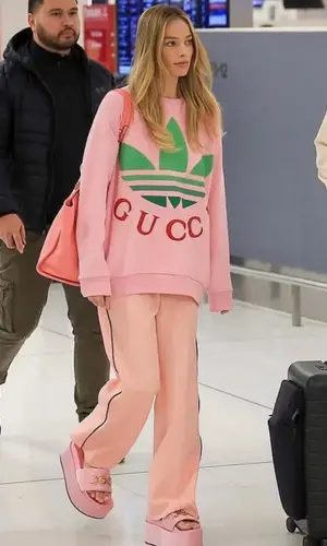 Margot Robbie wearing Versace sandal