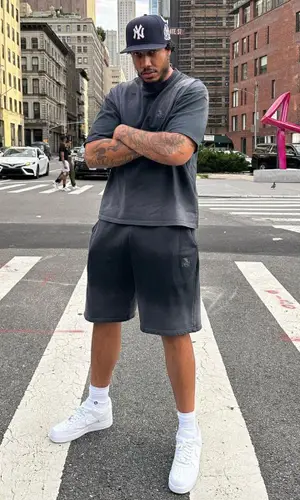 AJ Tracey wearing Peso t-shirt