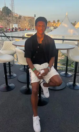 Alejandro Balde wearing Prada eyewear