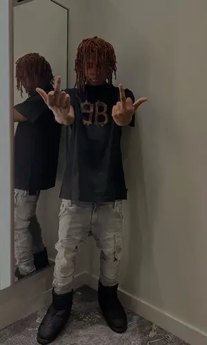 Hefna380 wearing Balenciaga t-shirt