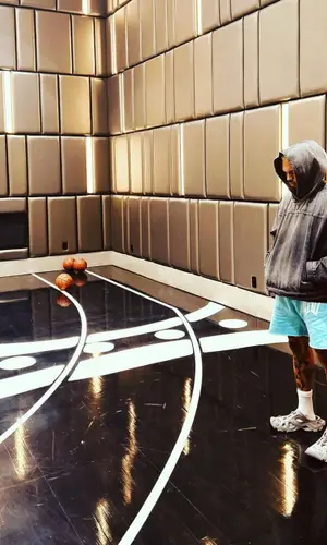 Chris Brown wearing Balenciaga jacket
