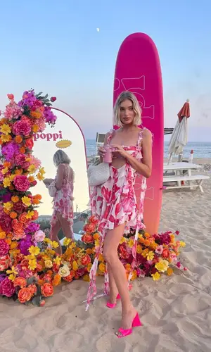 Elsa Hosk wearing The Attico sandal