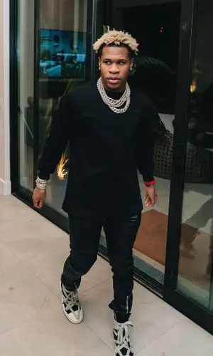 Devin Haney wearing Rick Owens eyewear