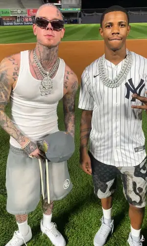 Millyz wearing Supreme sock