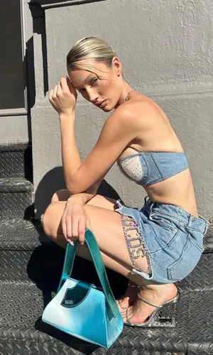 Meredith Duxbury wearing GCDS sandal