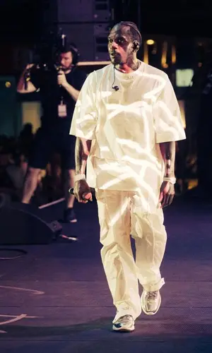 Pusha T wearing Simone Rocha t-shirt