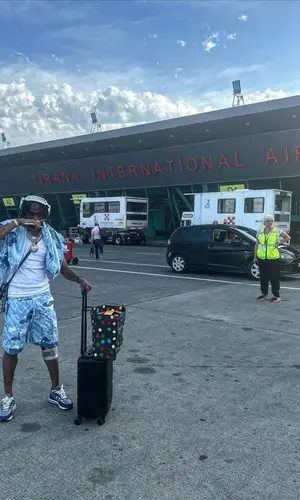Russ Millions’ Outfit in Trapstar Jacket, Louis Vuitton Sneakers & Gucci Bag (2023)