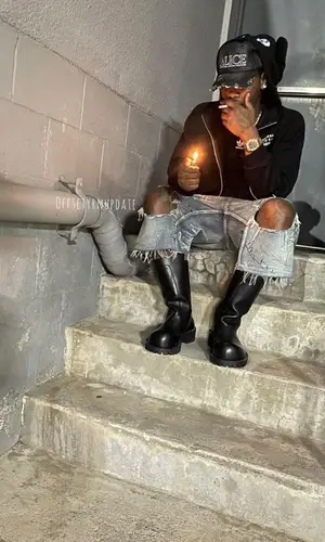 Offset wearing Balenciaga shorts