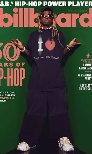 Lil Wayne wearing Balenciaga t-shirt
