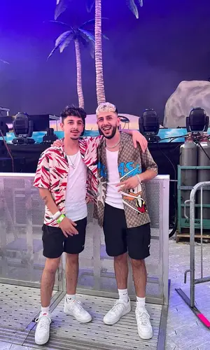 Brandon Awadis wearing Nike sneakers