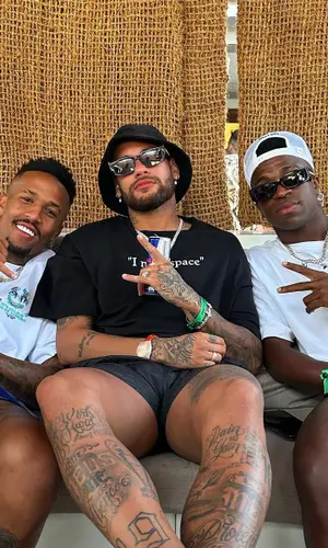 Neymar wearing Gucci swimwear