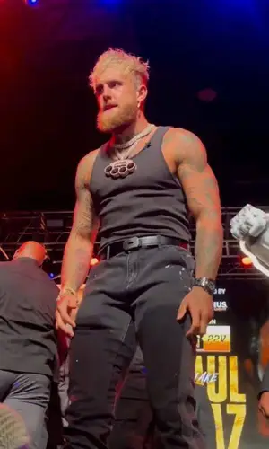 Jake Paul wearing Hanes top