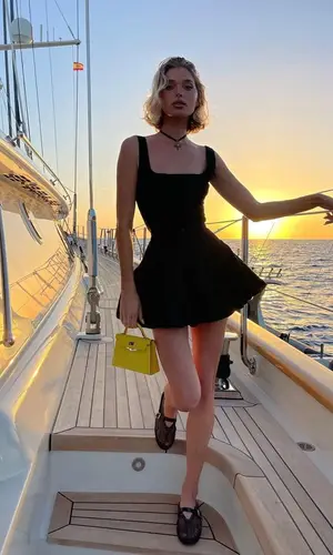 Elsa Hosk wearing Hermes bag