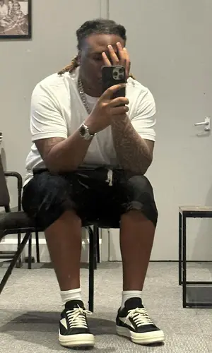 Tay Keith’s Outfit in Rick Owens T-Shirt (2023)