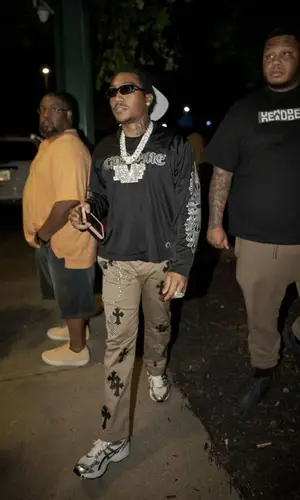 Lil Meech wearing Chrome Hearts jersey