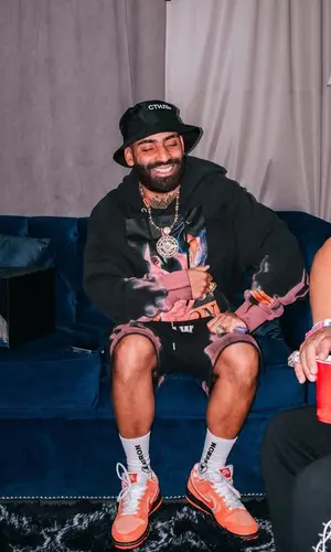 Arcangel’s Outfit in Nike Sneakers, Heron Preston Hat & Concepts (2023)
