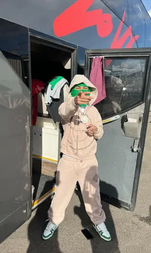 Zola wearing Named Collective hoody