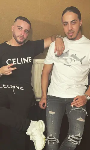 DjaDja wearing Celine pants