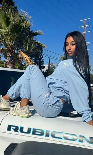 Rubi Rose wearing Corteiz pants