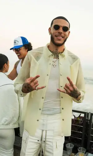 Lonzo Ball wearing Rick Owens shirt