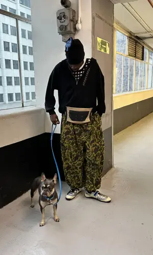 ASAP Nast wearing Maison Margiela bag