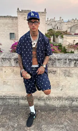 Tony Effe’s Outfit in Nike Sneakers, Chrome Hearts Eyewear & Polo Ralph Lauren Underwear (2023)