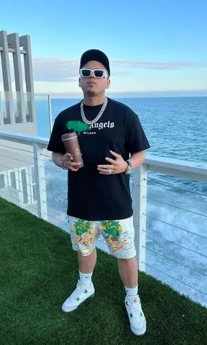 Jesus Ortiz Paz wearing Palm Angels t-shirt