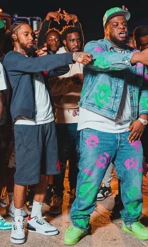 Key Glock wearing Chrome Hearts sock