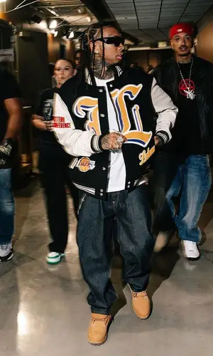 Tyga wearing Timberland boots