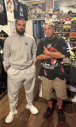 Drake wearing Balenciaga sandal