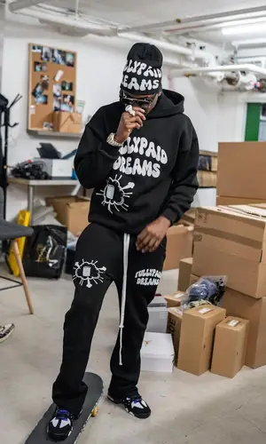 Bobby Shmurda’s Outfit in Nike Sneakers & Fullypaid Hat (2023)