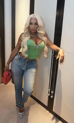 Dream Doll’s Outfit in Area Top, Bottega Veneta Bag & Mach & Mach Sandals (2023)