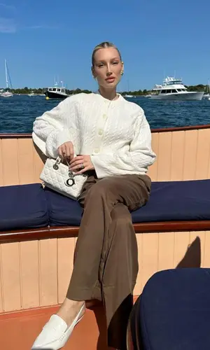 Meredith Duxbury wearing Reformation sandal