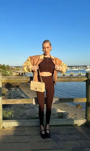 Meredith Duxbury wearing Helsa Studio sweater