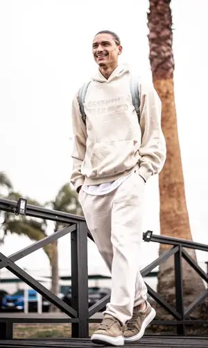 Darwin Nunez wearing Fear of God pants