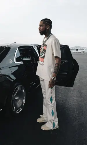 Key Glock wearing Gallery Dept. t-shirt