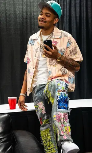 G Herbo wearing Homme + Femme shirt