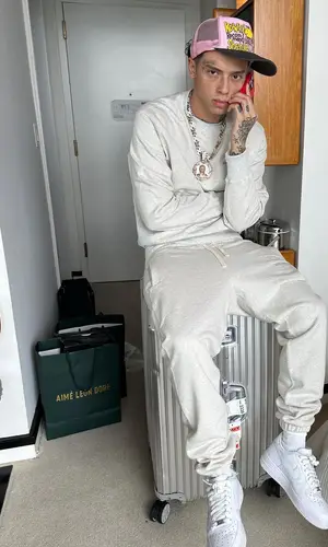 Central Cee wearing Aime Leon Dore t-shirt