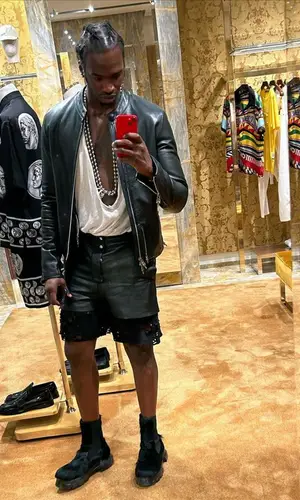 Lancey Foux’s Outfit in Chrome Hearts Jacket, Rick Owens T-Shirt & Alyx Shorts (2023)