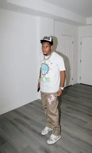 Devin Haney wearing Chrome Hearts pants