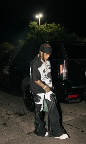 Rylo Rodriguez wearing Goyard backpack