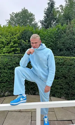 Erling Haaland wearing Nike jacket