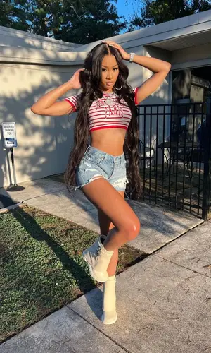 Lakeyah wearing Givenchy t-shirt
