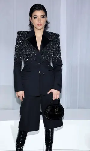Dixie D'Amelio wearing Versace boots
