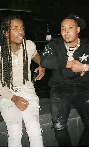 G Herbo wearing Amiri sweatshirt